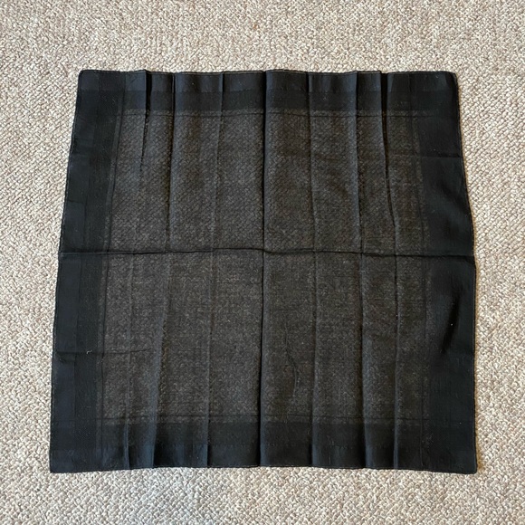 Vintage Sheer Pocket Square with Tonal Border - Picture 1 of 2
